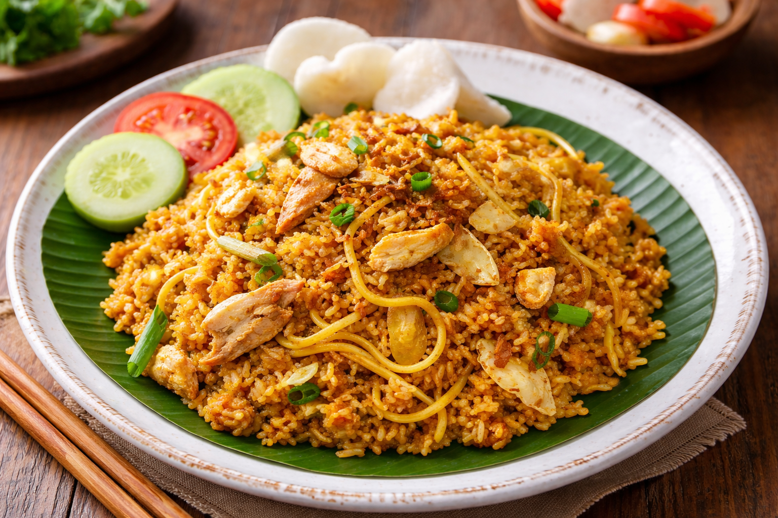 Nasi goreng khas Indonesia